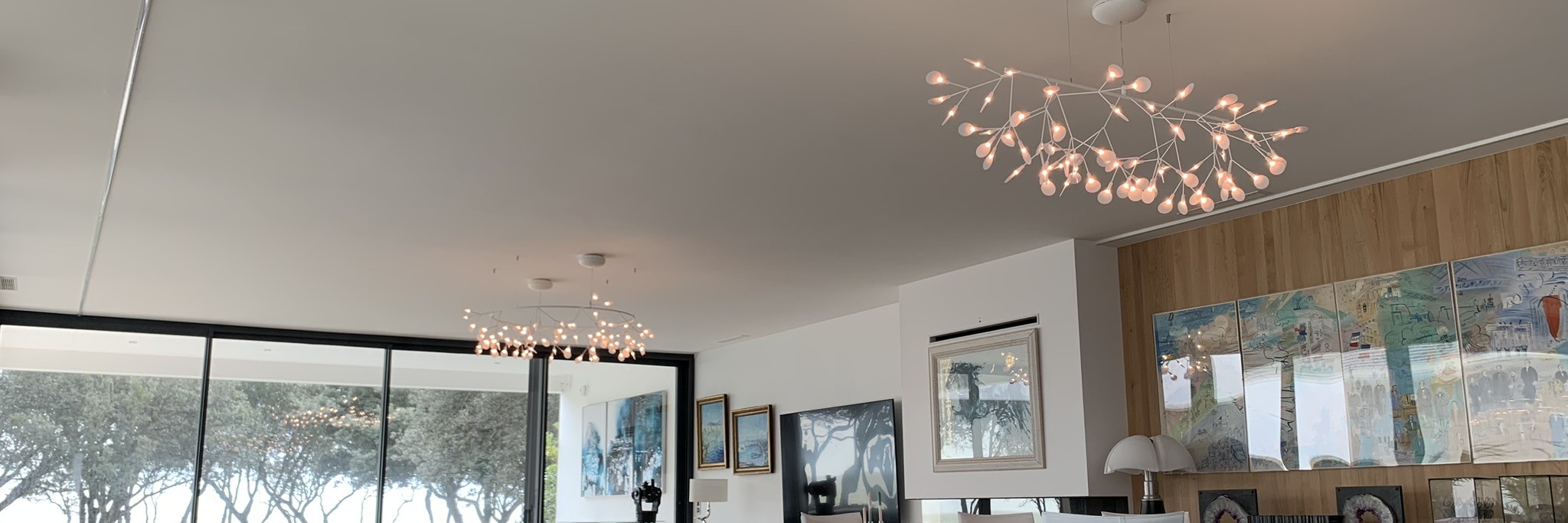 Photo de 2 des 3 luminaires Heracleum III installés